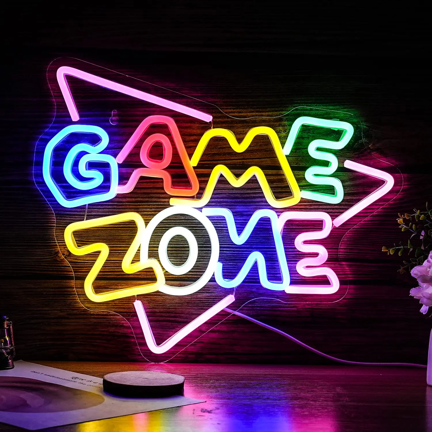 게임 영역 네온 Led 로그인 벽 장식 게임 네온 불빛 - Gaming Accessories Bedroom 리뷰 및 가격