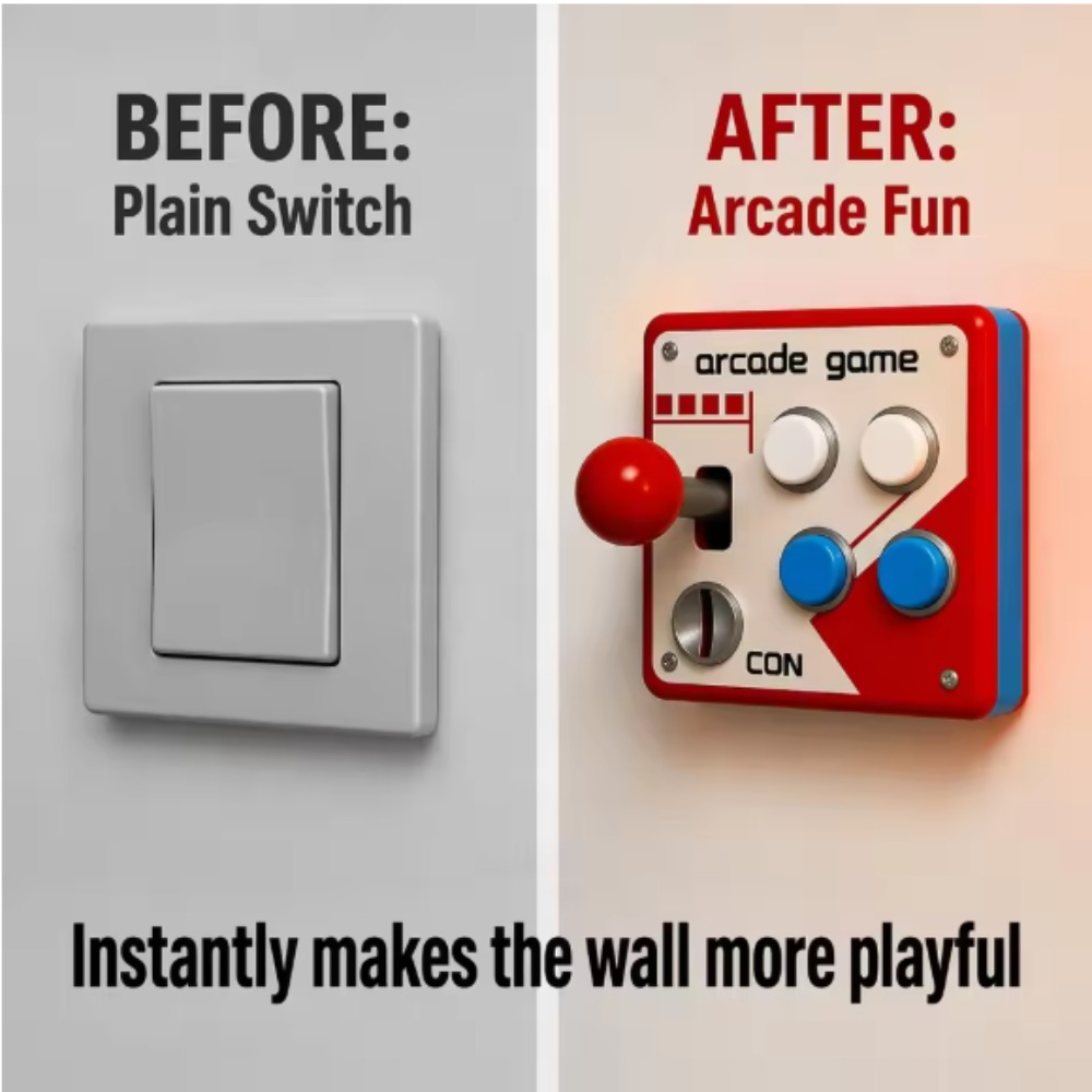 레트로 아케이드 조이스틱 스위치 플레이트 커버, 펀치프 - Gaming Accessories Bedroom 리뷰 및 가격