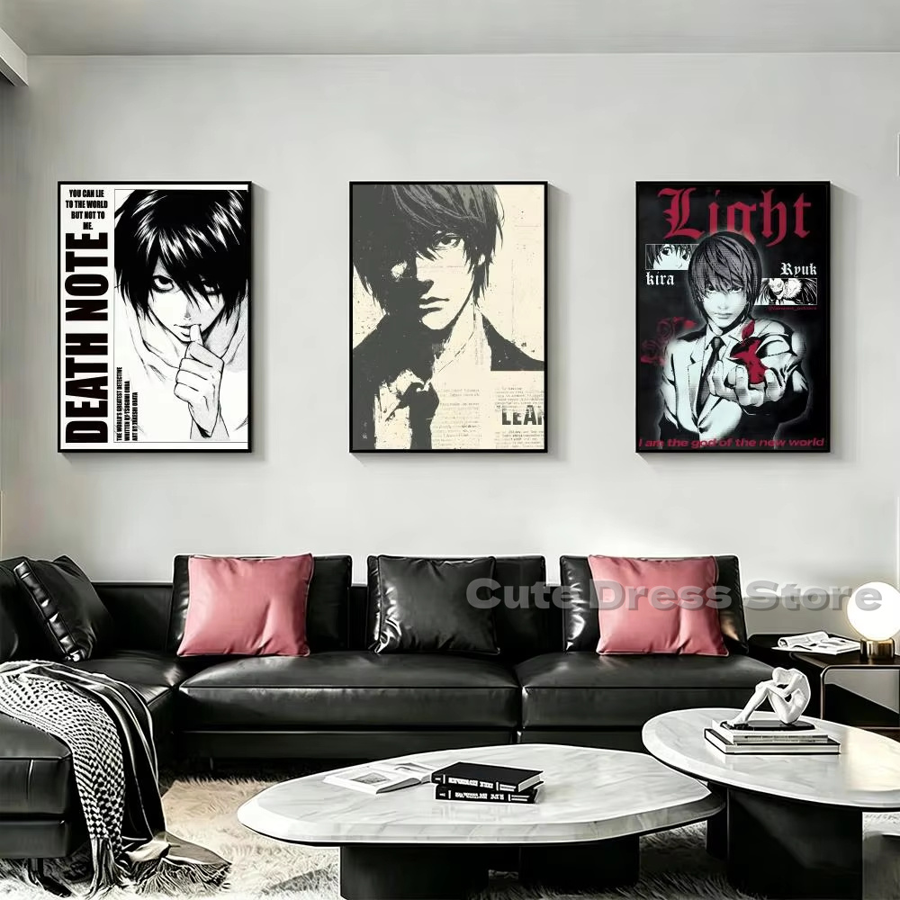 데스노트 캔버스 프린트 무프레임 벽 장식 L 라이트 야 - Gaming Accessories Bedroom 리뷰 및 가격